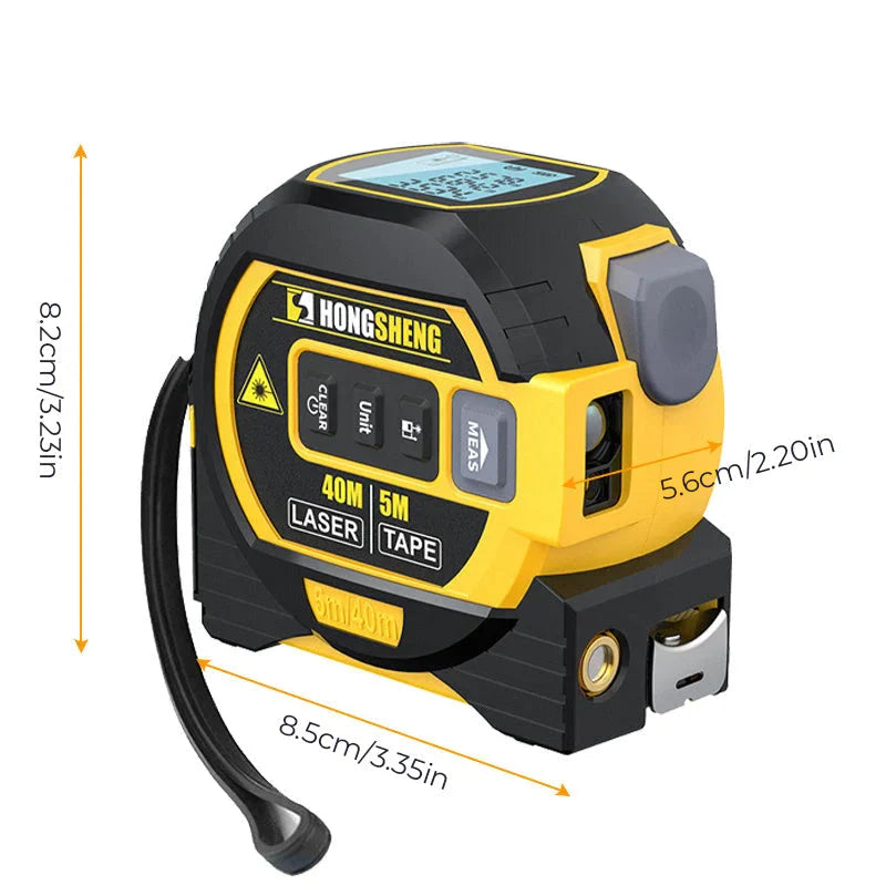 CraftZoneStore™️ 3-in-1 Infrared Laser Tape Measure